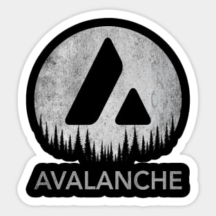 Vintage Avalanche AVAX Coin To The Moon Crypto Token Cryptocurrency Wallet Birthday Gift For Men Women Kids Sticker